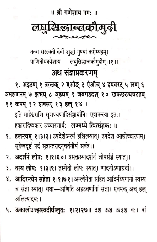 Laghusiddhantakaumudi text only